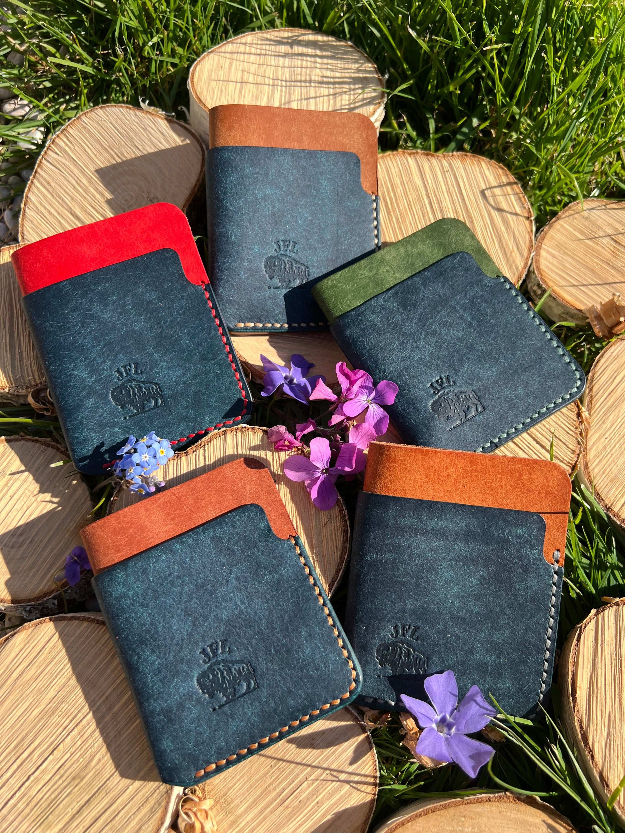 JFL porte-cartes Koru bleu