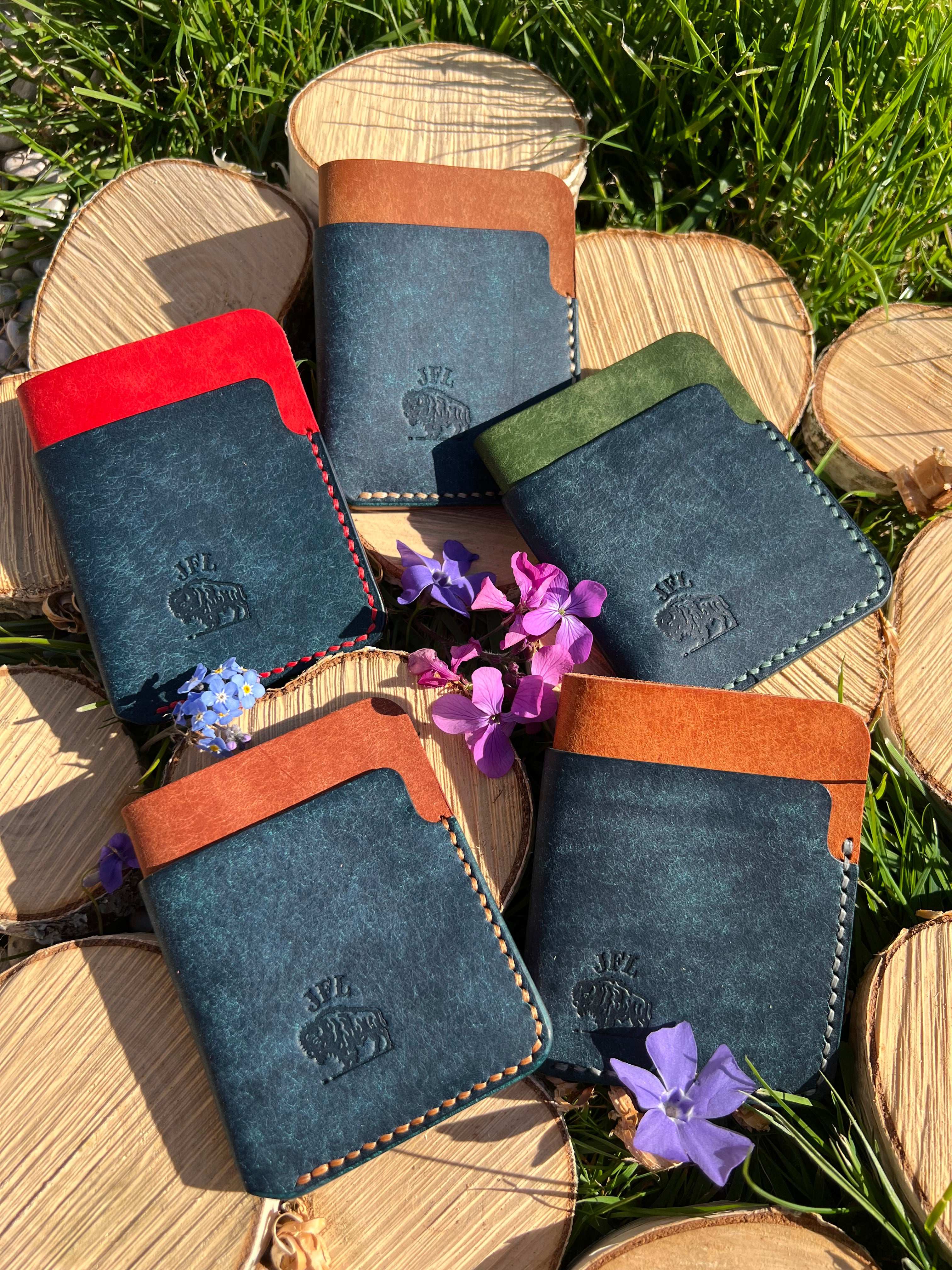 JFL porte-cartes Koru bleu