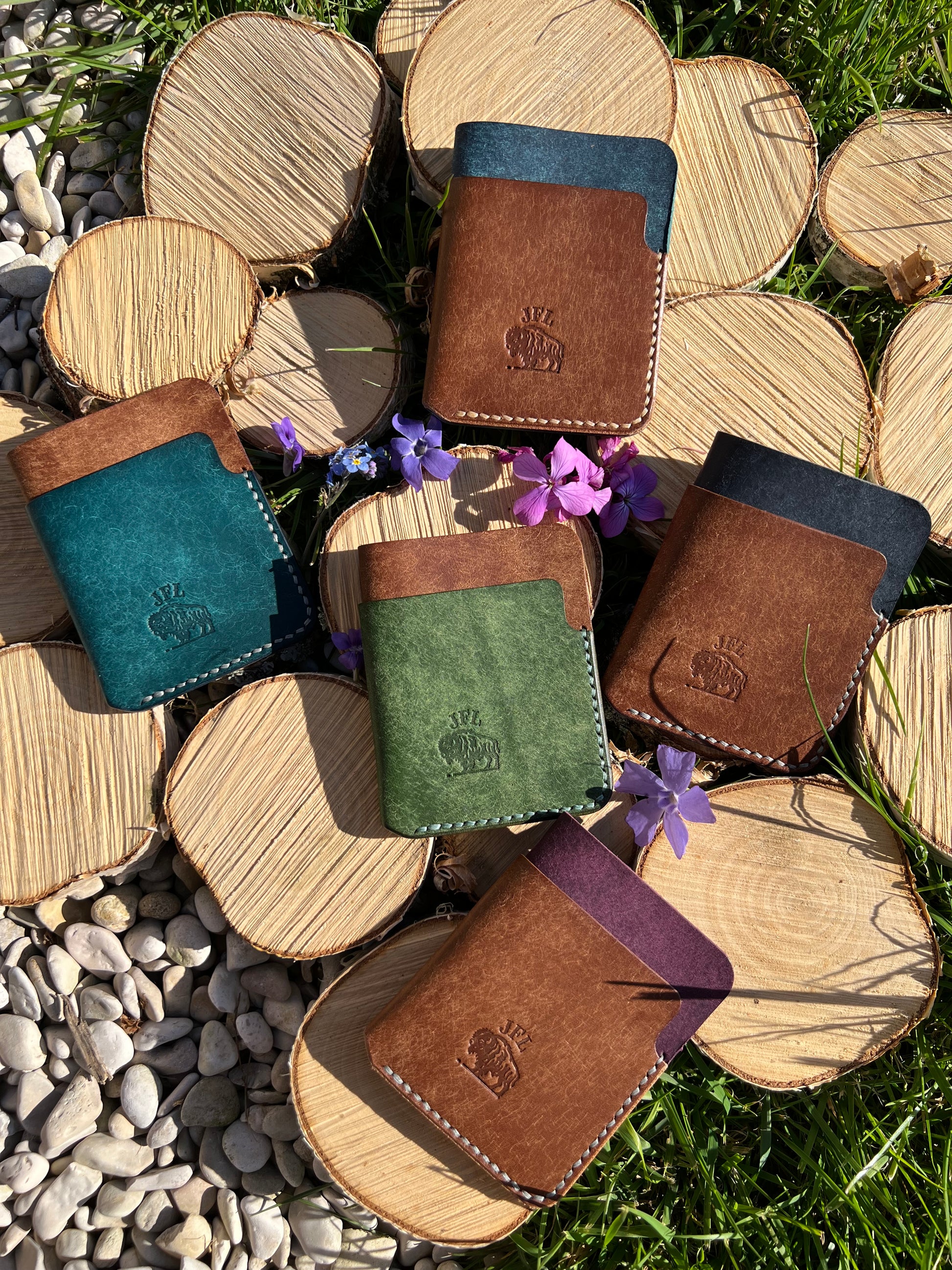 JFL porte-cartes Koru marrons