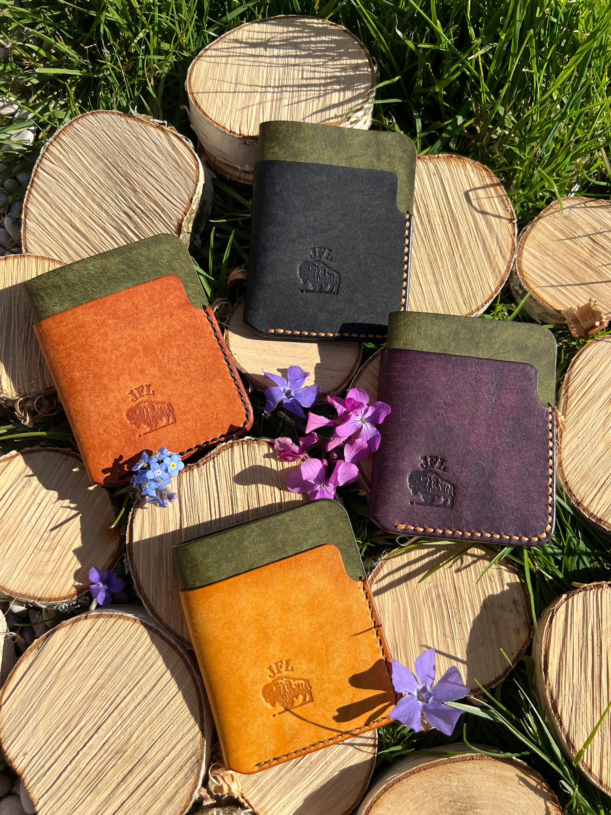 JFL porte-cartes Koru olive