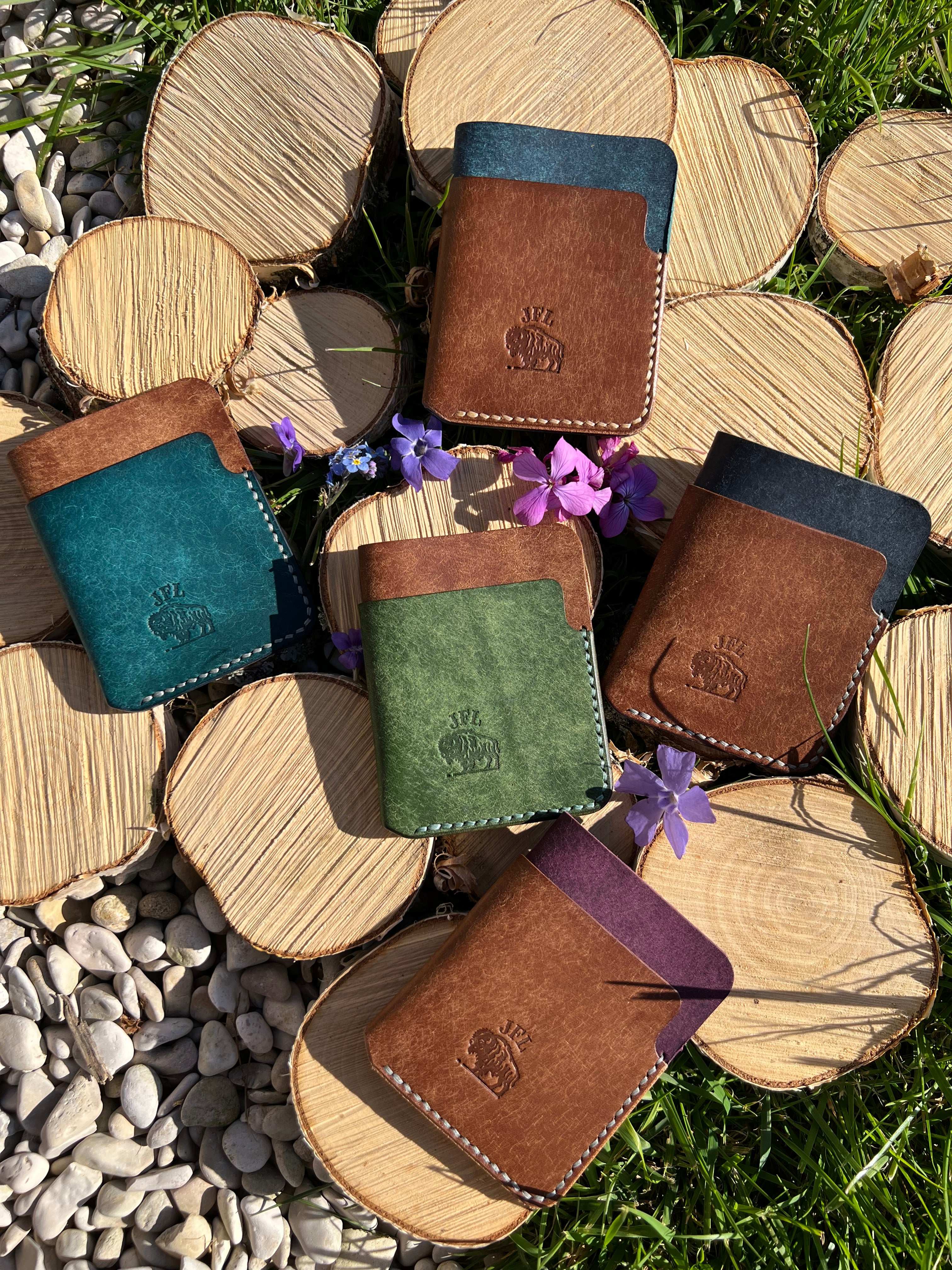 Porte-cartes en cuir personnalisable