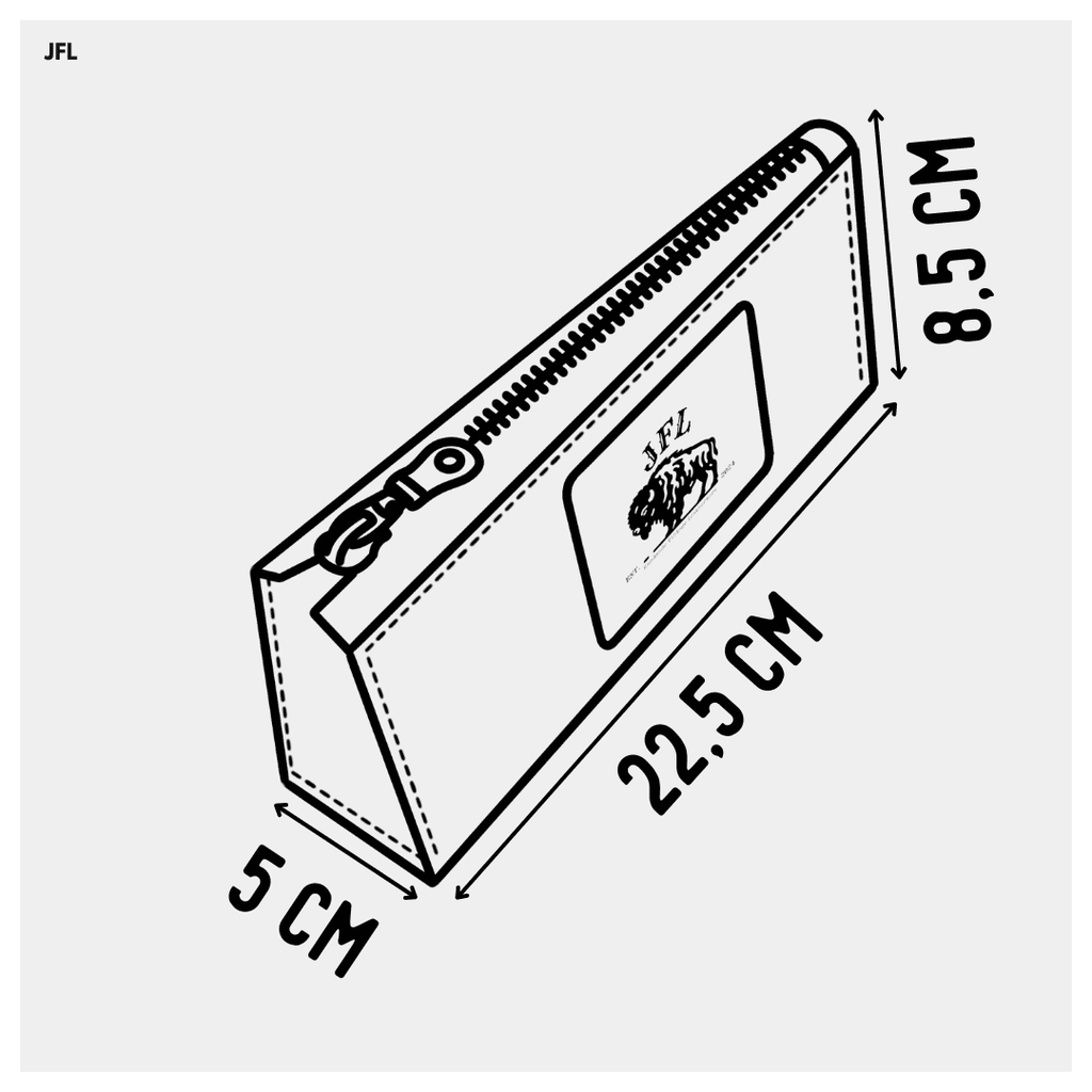 Grande trousse en cuir avec fermeture zip personnalisable